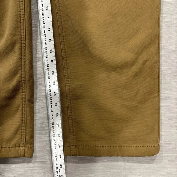 CAT Caterpillar Work Pants Mens 38 x 30 Brown Canvas Fleece Lined Insulated - Picture 9 of 12